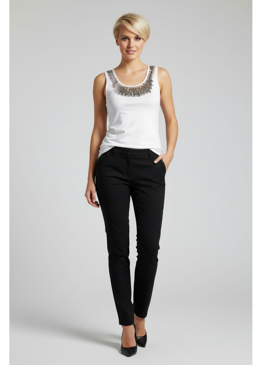 Женская майка с декором. LW-183 Белый Lowett — 363261766