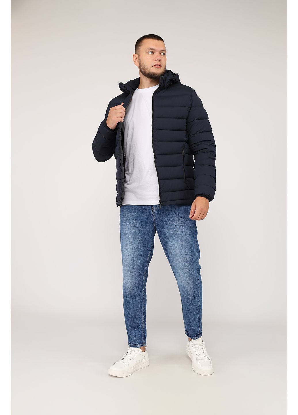 Синя демісезонна куртка чоловіча колір синій cb-00276120 Yuki