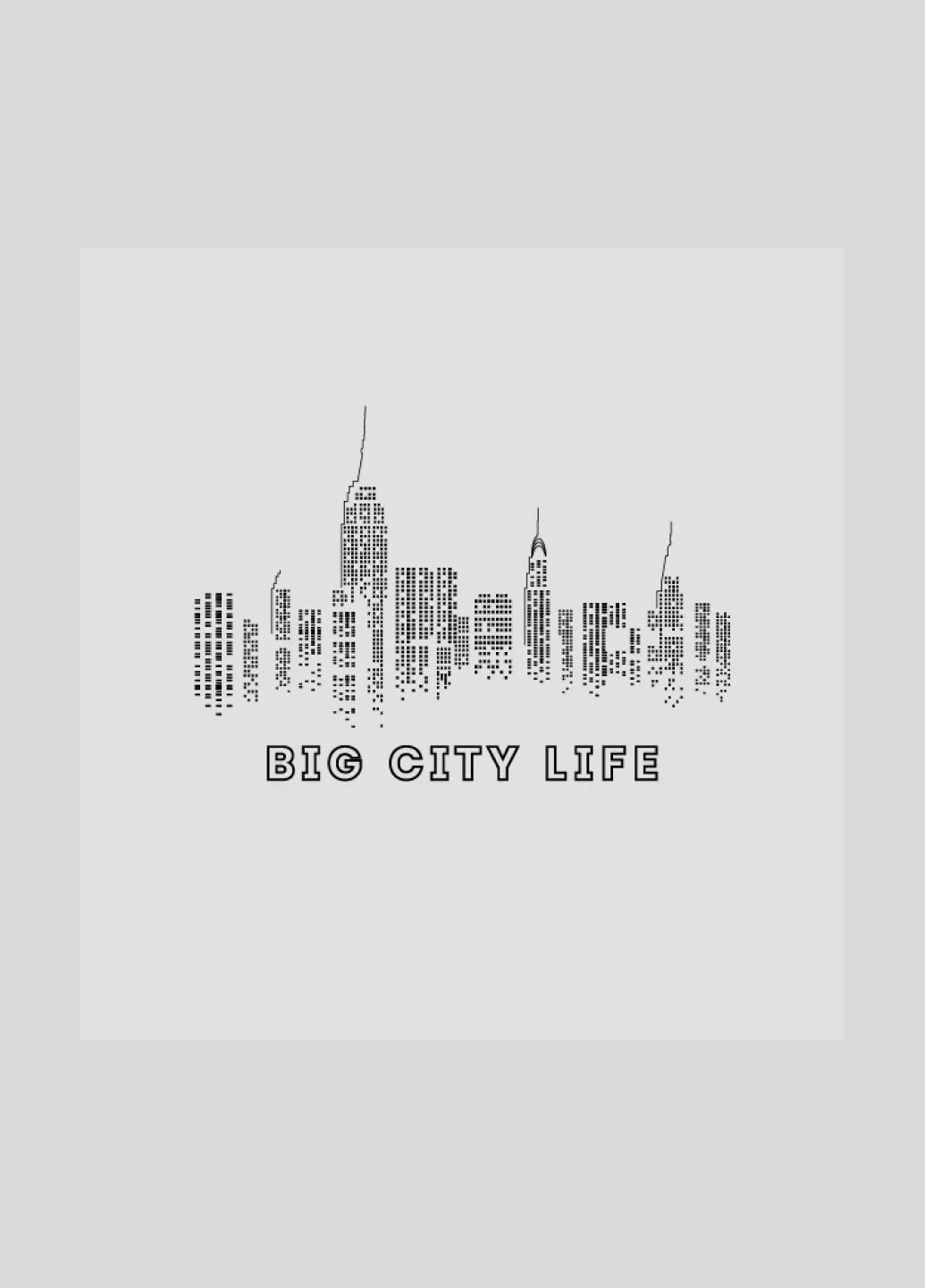 Термоаппликация "Big city life" черного цвета (2514) No Brand (335811696)