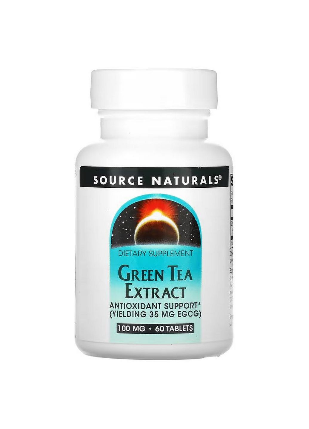 Натуральна добавка Green Tea Extract 100 mg, 60 таблеток Source Naturals (295898882)