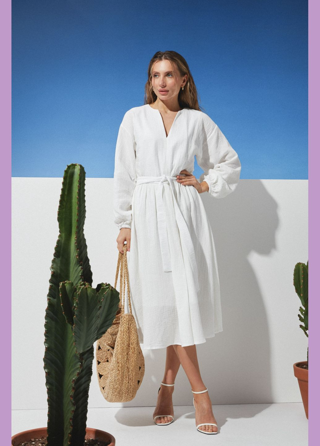 Білий повсякденний сукня ST-Seventeen однотонна