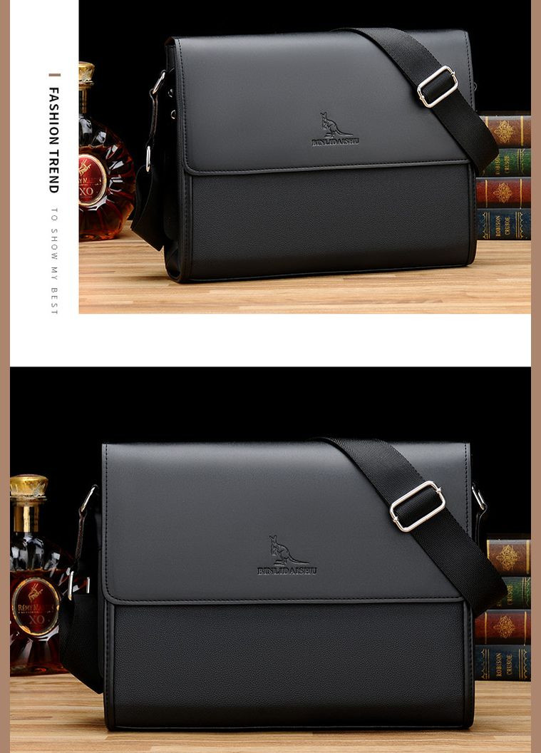 Мужская сумка черная через плечо Kangaroo (295376519)