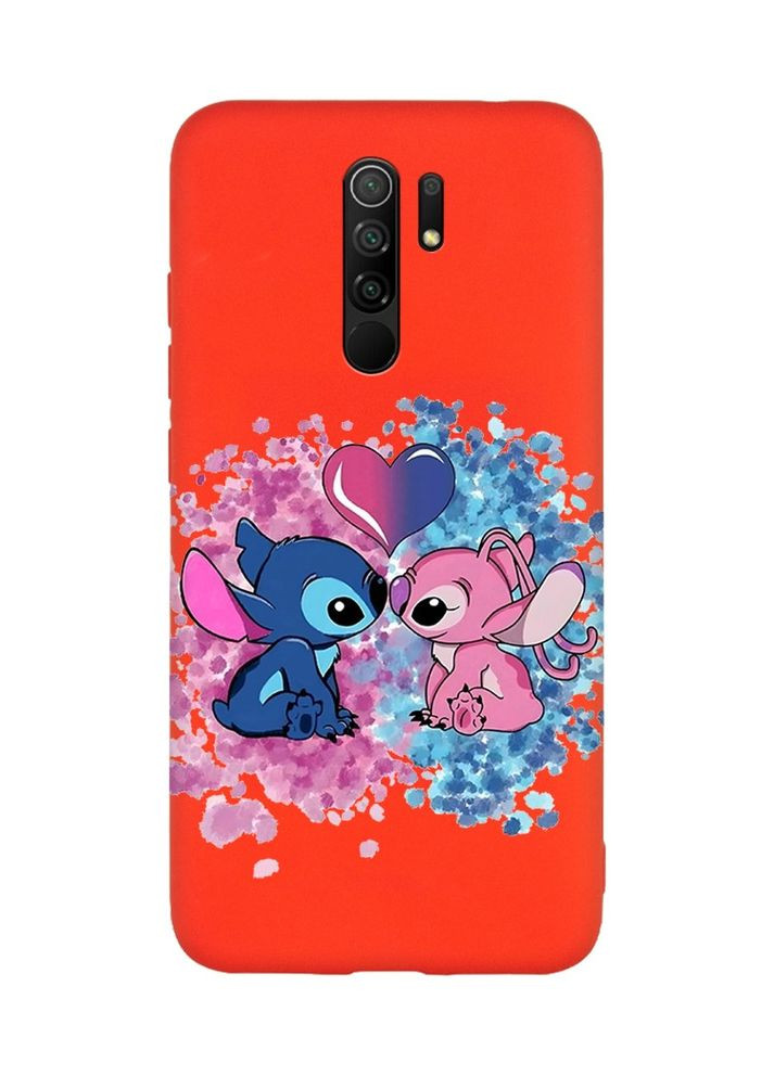 Матовый чехол на Xiaomi Redmi Note 8 Pro Стич и Ангел (принт 391) Creative (360662077)