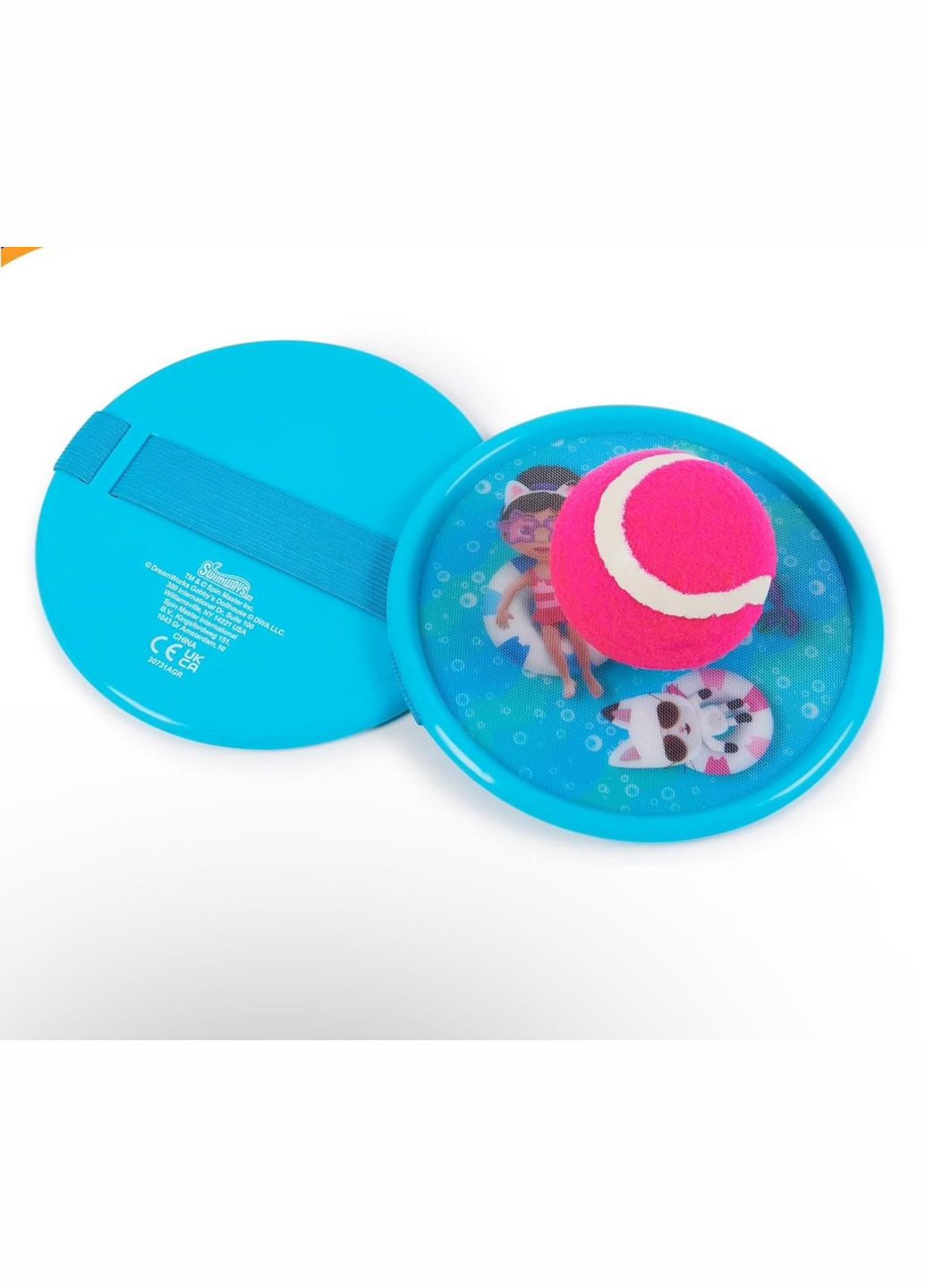 Рухлива гра "Злови м'яч" на липучці Swimways Gabby's Dollhouse Catch Game, ловушки, 2 ракетки і мяч, Ляльковий будиночок Габбі Spin Master (338425857)
