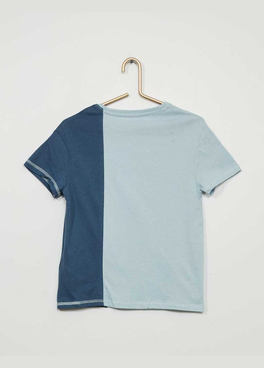Блакитна футболка,блакитний-синій з принтом, Kiabi