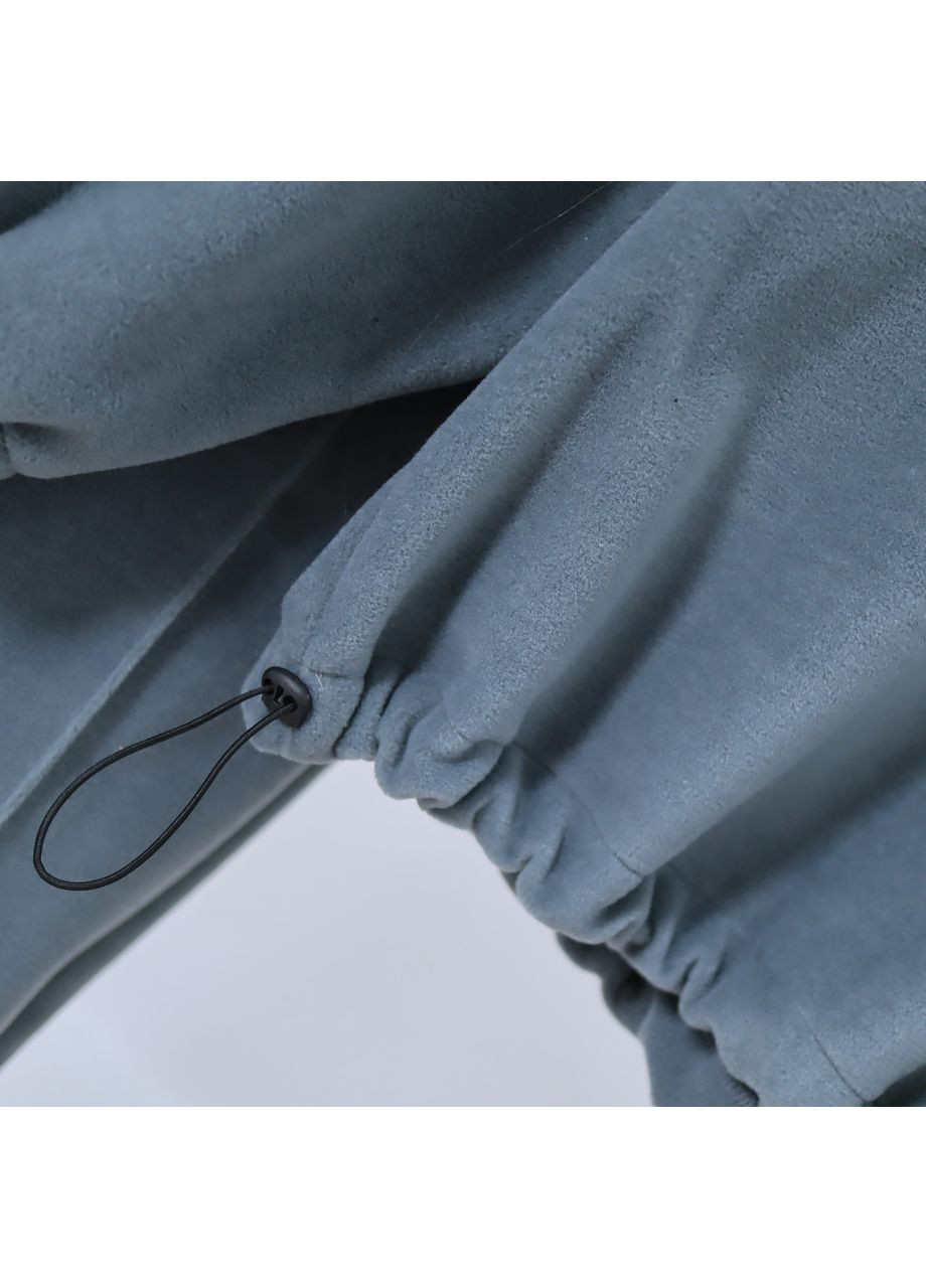 Сіро-зелений зимній дитячий теплий флісовий термо костюм (толстовка на затяжках + штани палаццо) сіро-зелений брючний No Brand