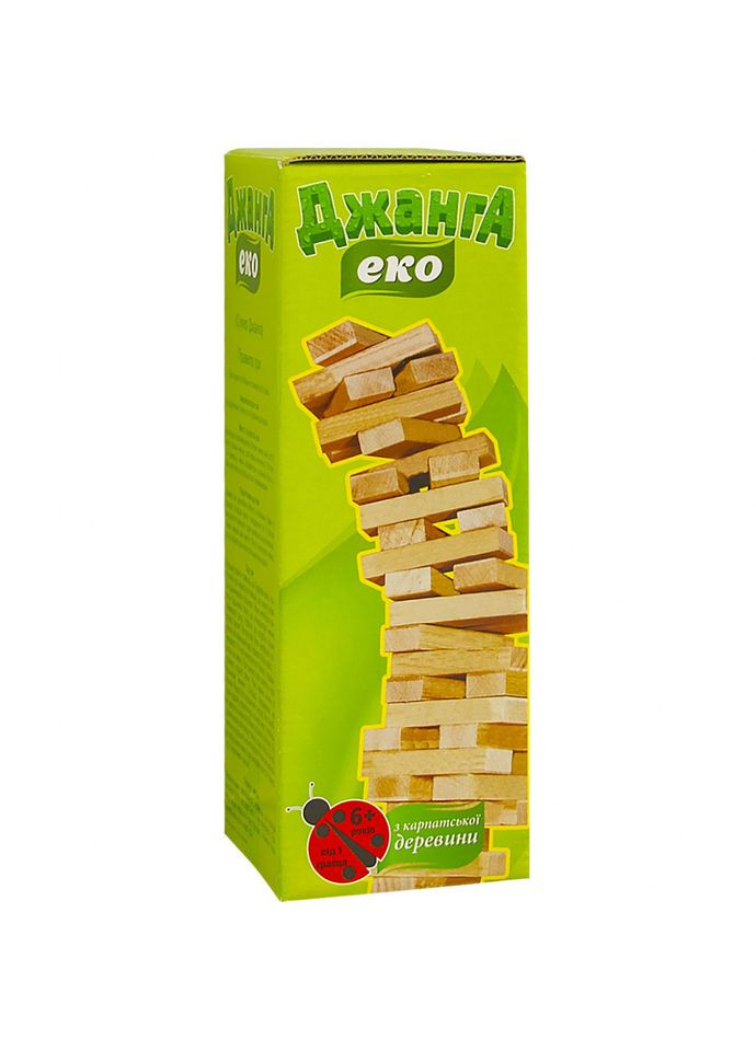 Настільна гра Джанга Еко для дітей від 6 років розважальна головоломка балансир з дерева Arial (368759961)
