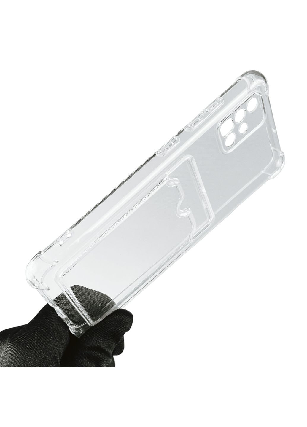 Чехол для Galaxy A51 SM-A515F с бронь углами с карманом для карточек k-pop на самсунг а51 прозрачный Samsung (366019765)