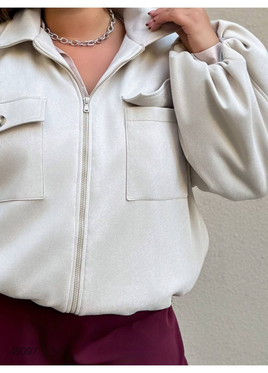 Бомбер жіночій з акцентними рукавами Byron на блискавці (365254295)