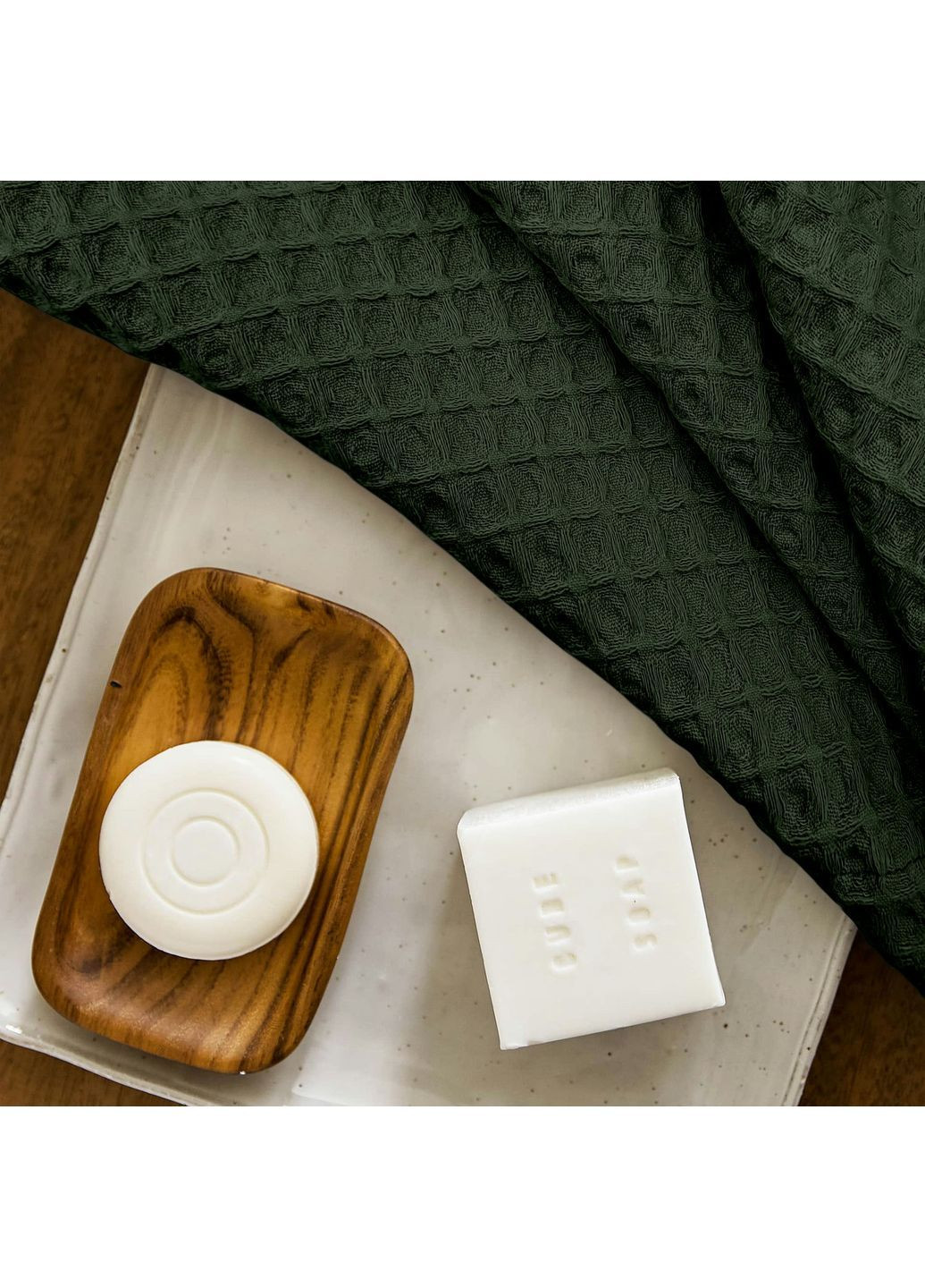 Полотенце вафельное Forest Greek Waffle 35x75 см Зеленый Cosas зеленый