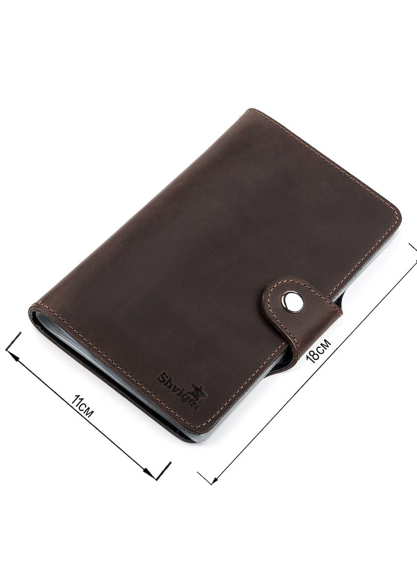 Візитниця велика 13904 шкіряна Коричнева Shvigel (331907415)