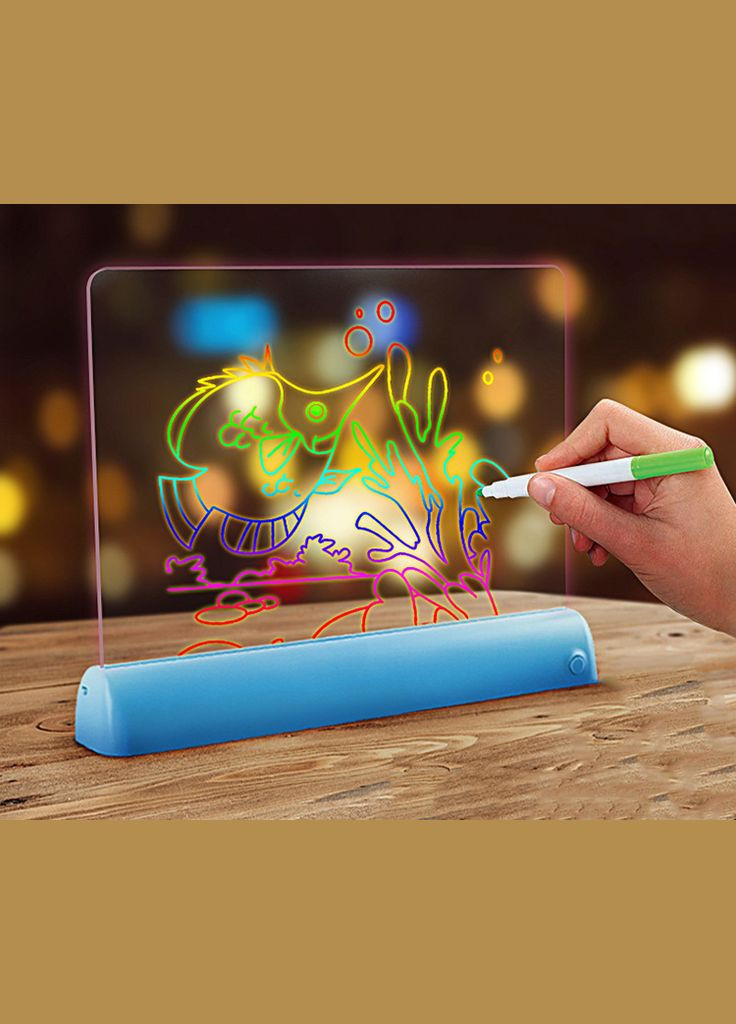 Магічна флуоресцентна 3D дошка для малювання 32*24 см Tenwin (322635150)