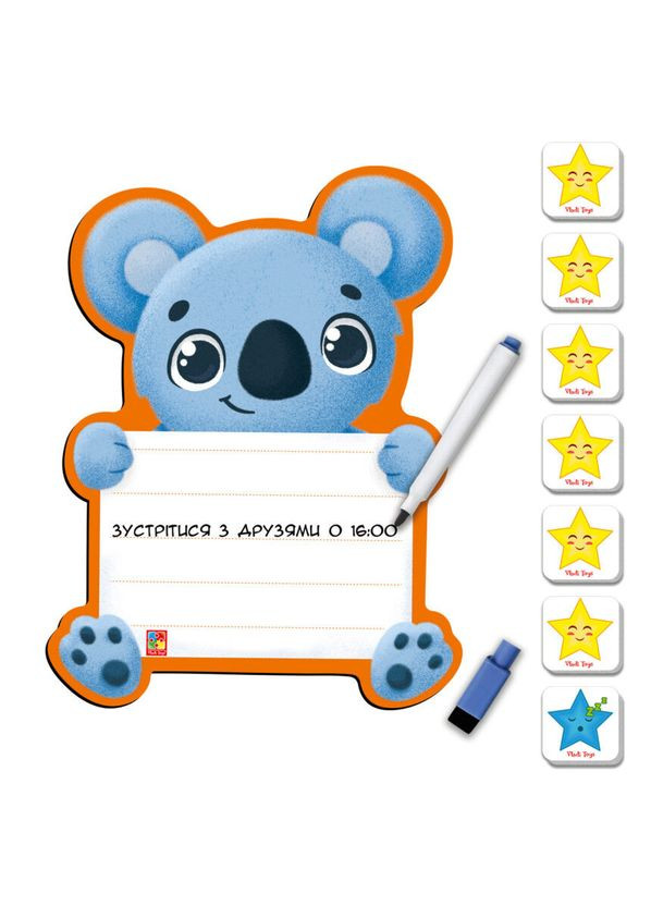 Магнитная доска "Коала" с маркером VT3601-23 (укр.) Vladi toys (365640039)