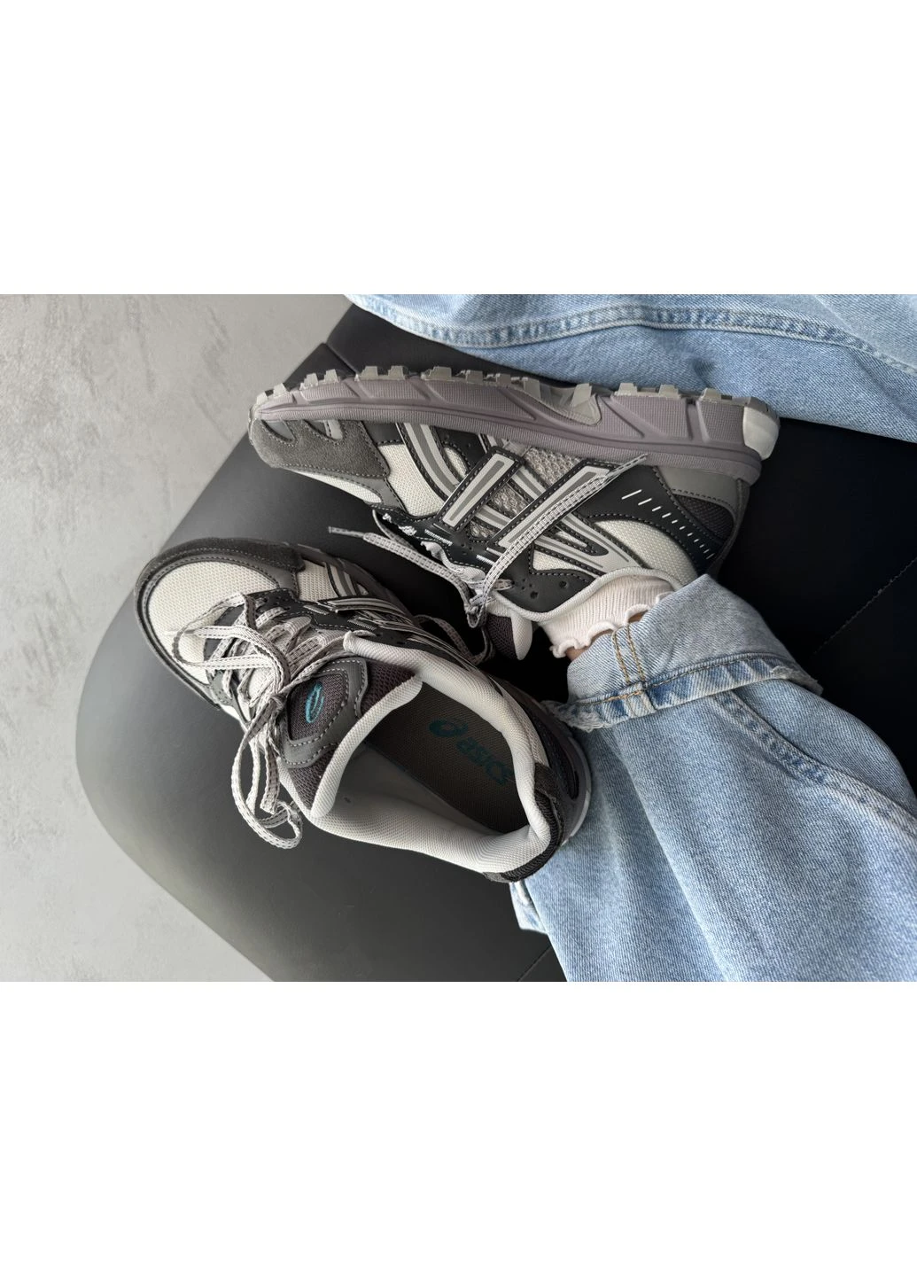 Серые демисезонные кроссовки мужские и женские asics gel-sonoma tr62 grey | асикс гель сонома тр62 серые No Brand