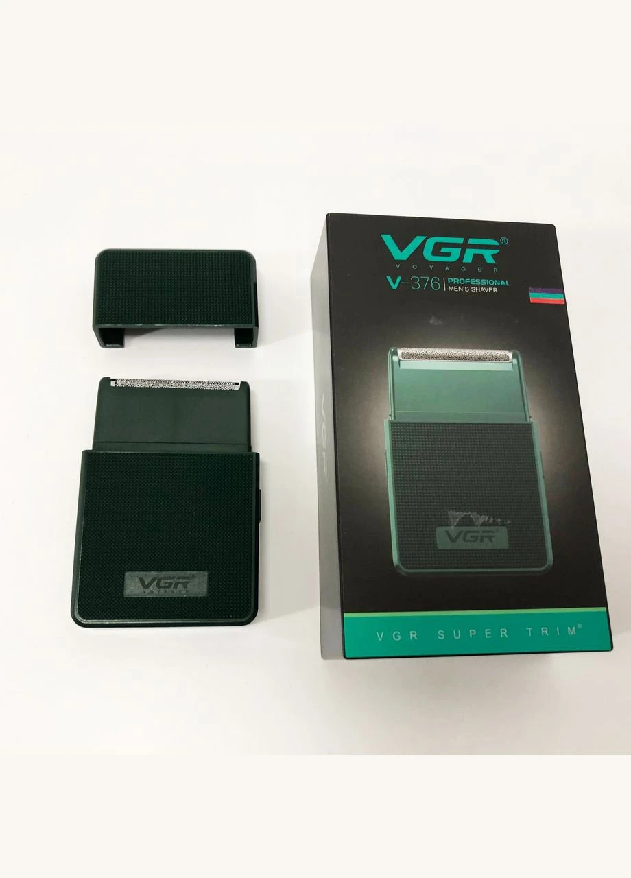 Электробритва V-376 GREEN шейвер, Профессиональный шейвер-электробритва, Портативная бритва VGR (364665491)