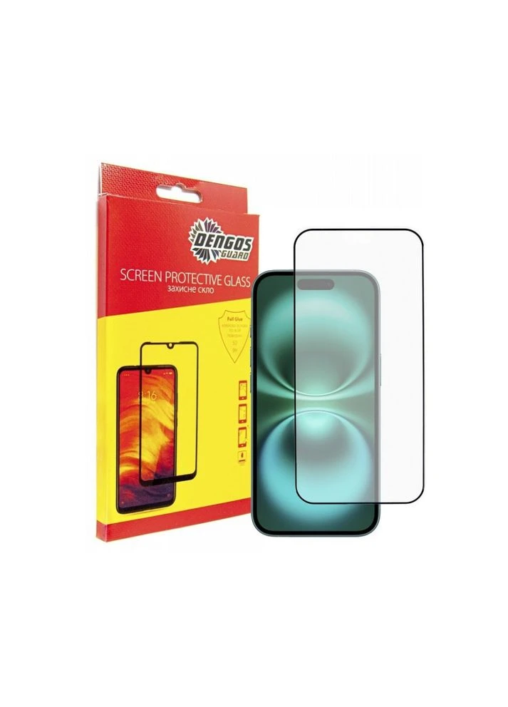 Защитное стекло Full Glue iPhone 16 (m93957) DENGOS Full Glue iPhone 16 (black) (375805903)