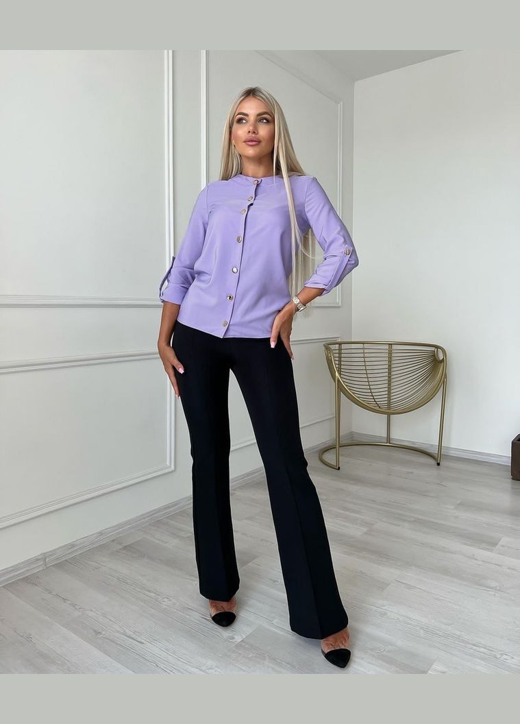 Фіолетова жіноча блузка софт колір бузковий р.42/44 454151 New Trend
