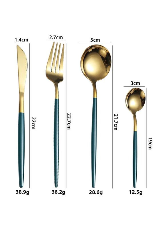 Набор столовых приборов из 4 предметов Luxe, Золото More (299665071)