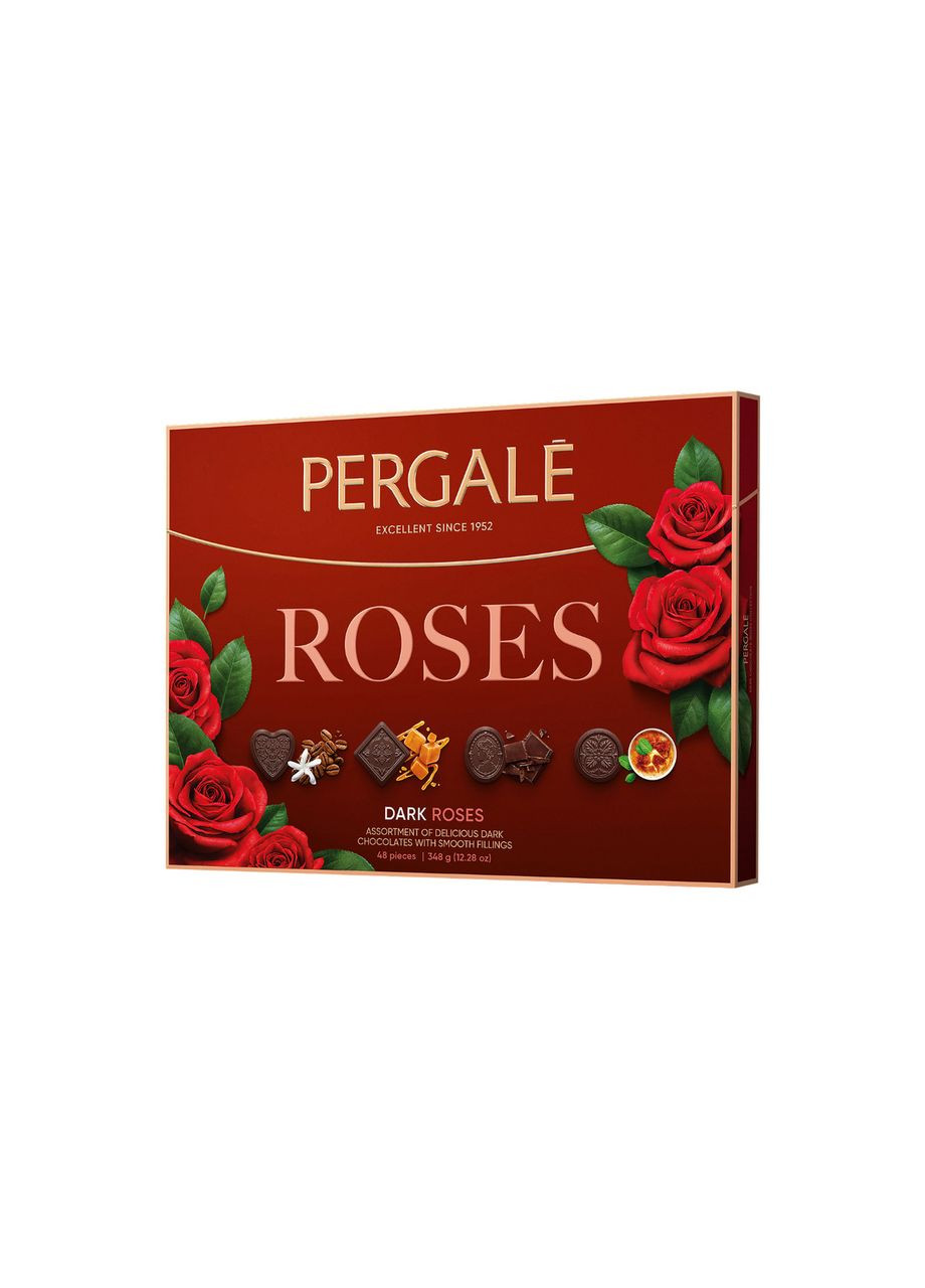 Цукерки Шоколадне Асорті какао-насолода DARK ROSES 348г PERGALE (361879375)