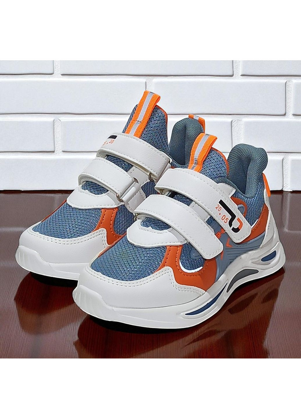 Білі Осінні демісезонні ортопедичні кросівки на липучках для хлопчика Tom.M