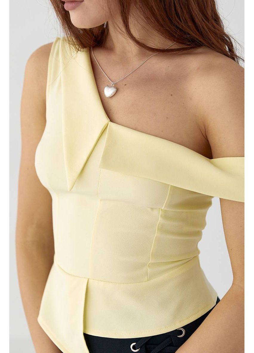 Блузка без рукавів із відкритим плечем Lurex — 370379946