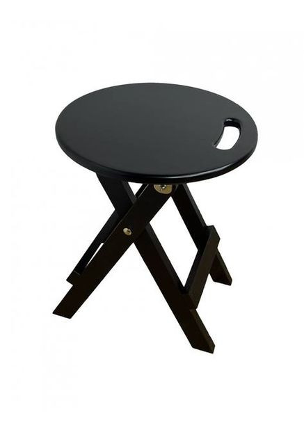 Табурет розкладний складний дерев`яний Т-69 покритий лаком Бук Чорний To be Wood 2 be wood (354296617)