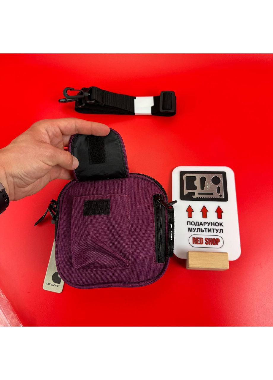 Wip bag месенджер Кархартт Віп Квадратна містка барсетка через плече міська Фіолетова No Brand (361668903)