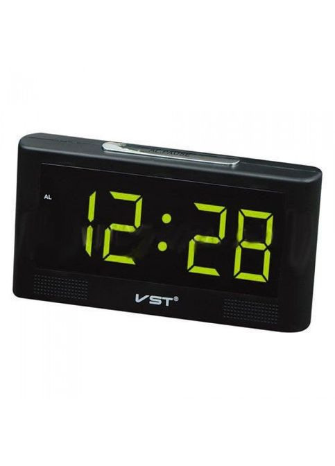 Электронные зеркальные часы настольные VST 732Y Черные с Зеленой подсветкой Zegor (297443759)