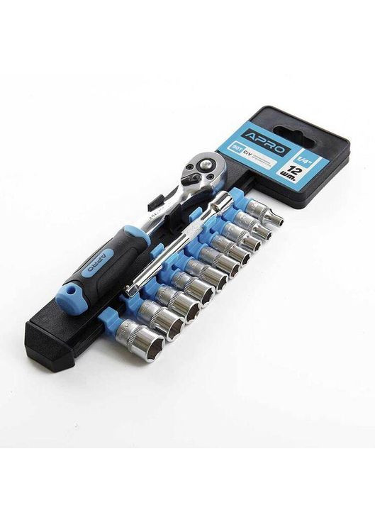 Набір насадок CrV 90T 1/4 12 шт ( ) Apro (361150197)