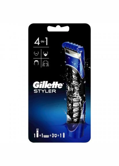 Бритва оди/вусів (7702018273386) Gillette fusion proglide styler з касетою+3 насадки для бор (268143582)
