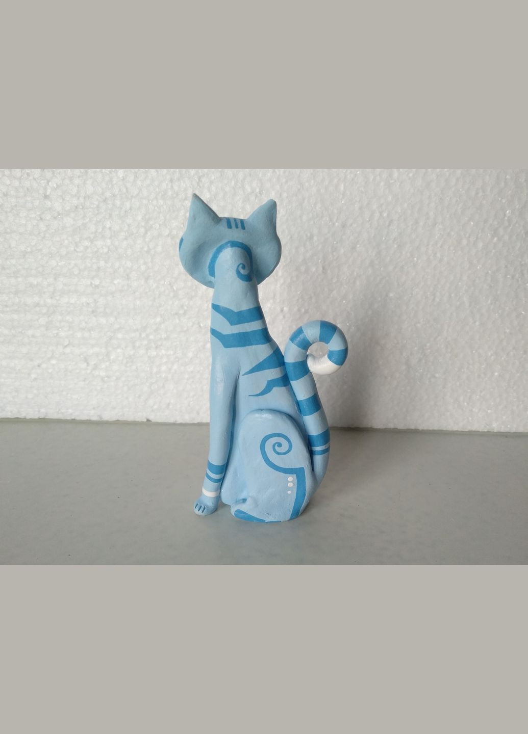 Керамічна статуетка «Кумедний Котик» (блакитний) Коти&Ангели (331155239)