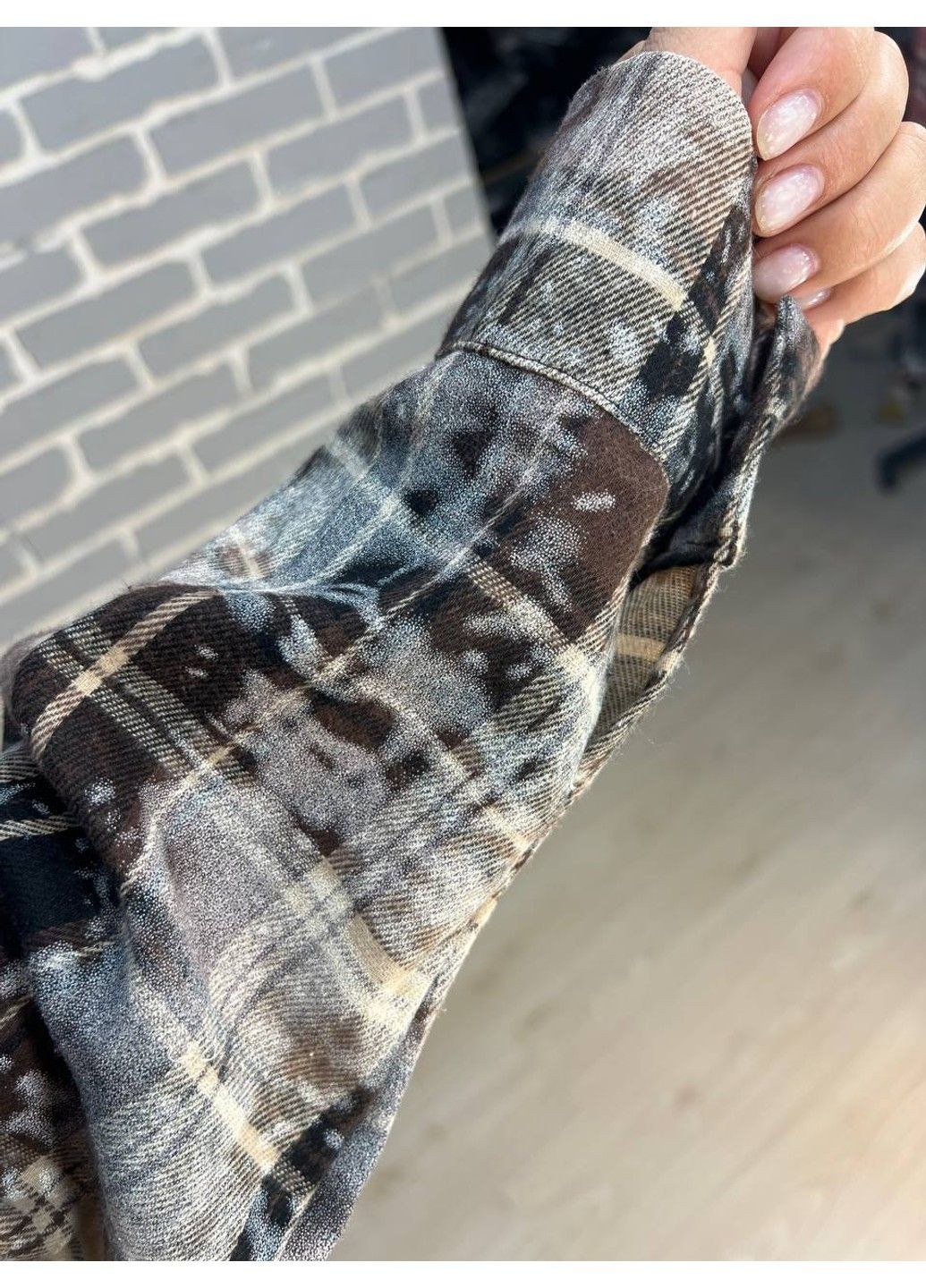 Сорочка жіноча A-N 2775 картата варена в клітинку оверсайз коттон No Brand (304773604)