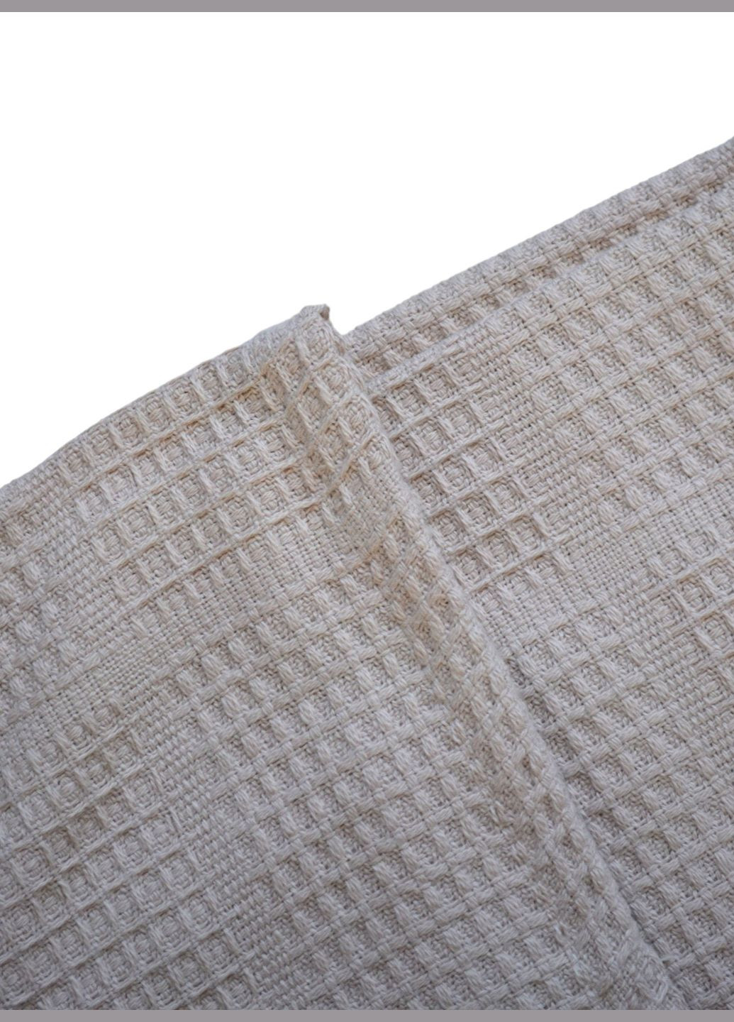 Вафельне простирадло-покривало Ugurlu 200х240 см. Charlotte бежеве No Brand (339865781)