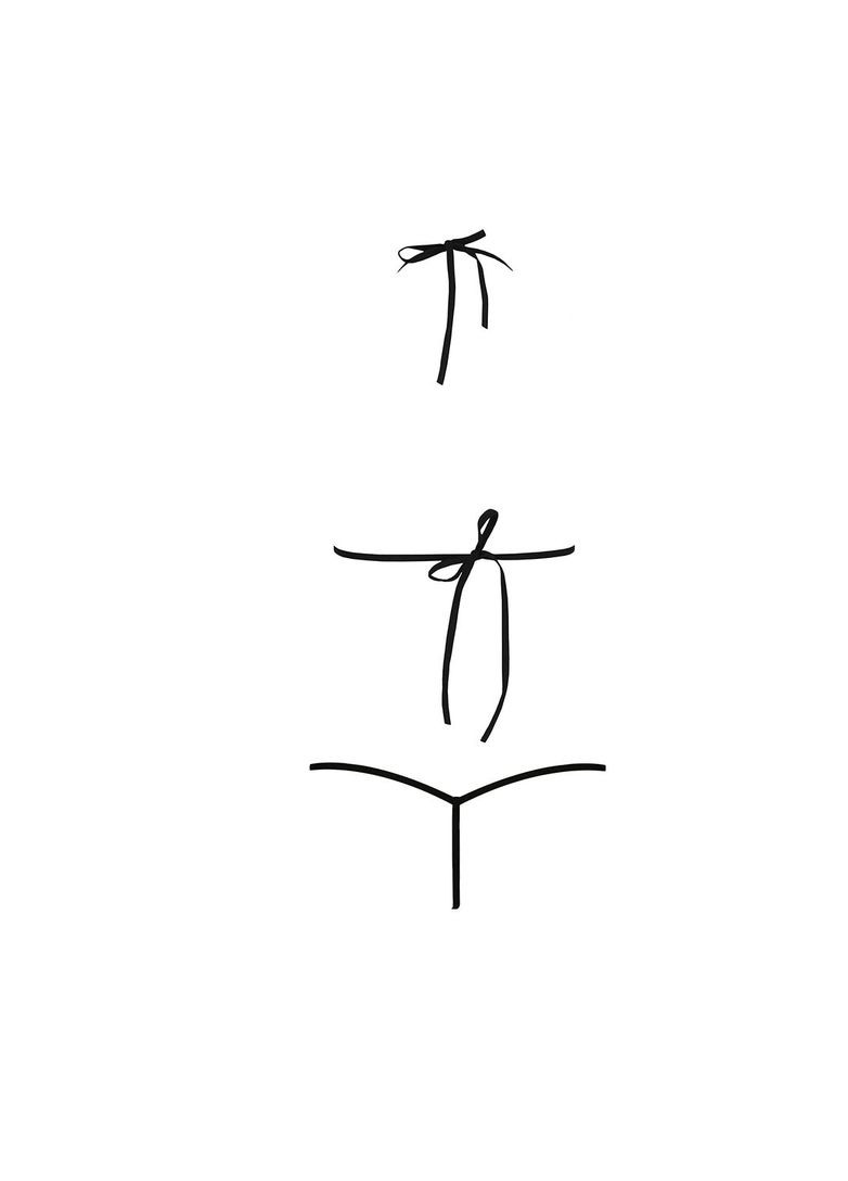 Черный демисезонный комплект белья melissa bikini black - cherrylove Passion