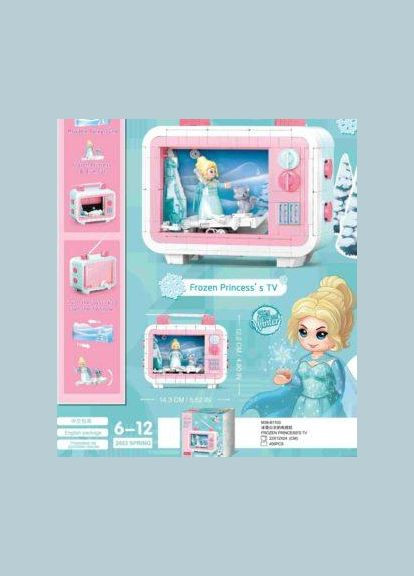 Конструктор пластмассовый M38-B1103 ТВ с фигурками Снежной королевы и голубого кота Sluban (302292049)