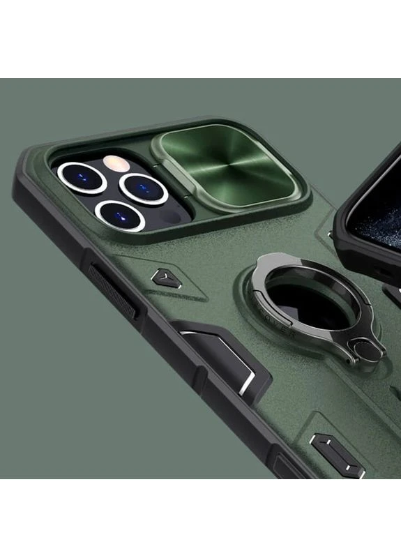 TPU+PC чехол Nillkin CamShield Armor для Apple iPhone 15 Pro 6.1" Ударопрочный зеленый No Brand (402071217)