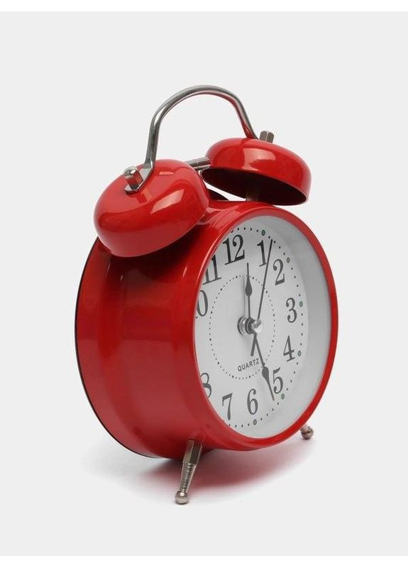 Годинник настільний на батарейках будильник у ретро стилі Червоний Quartz (365308841)