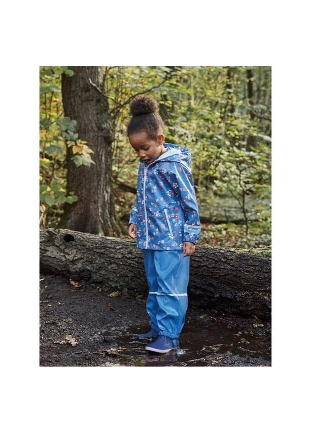 Полукомбинезон дождевик водонепроницаемый грязепруф на девочку, голубой Lupilu (333334441)