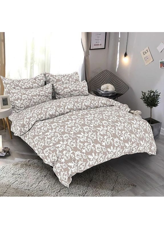 Постільна білизна Загадка коричнева, бязь Полуторний Комфорт-текстиль (354823362)