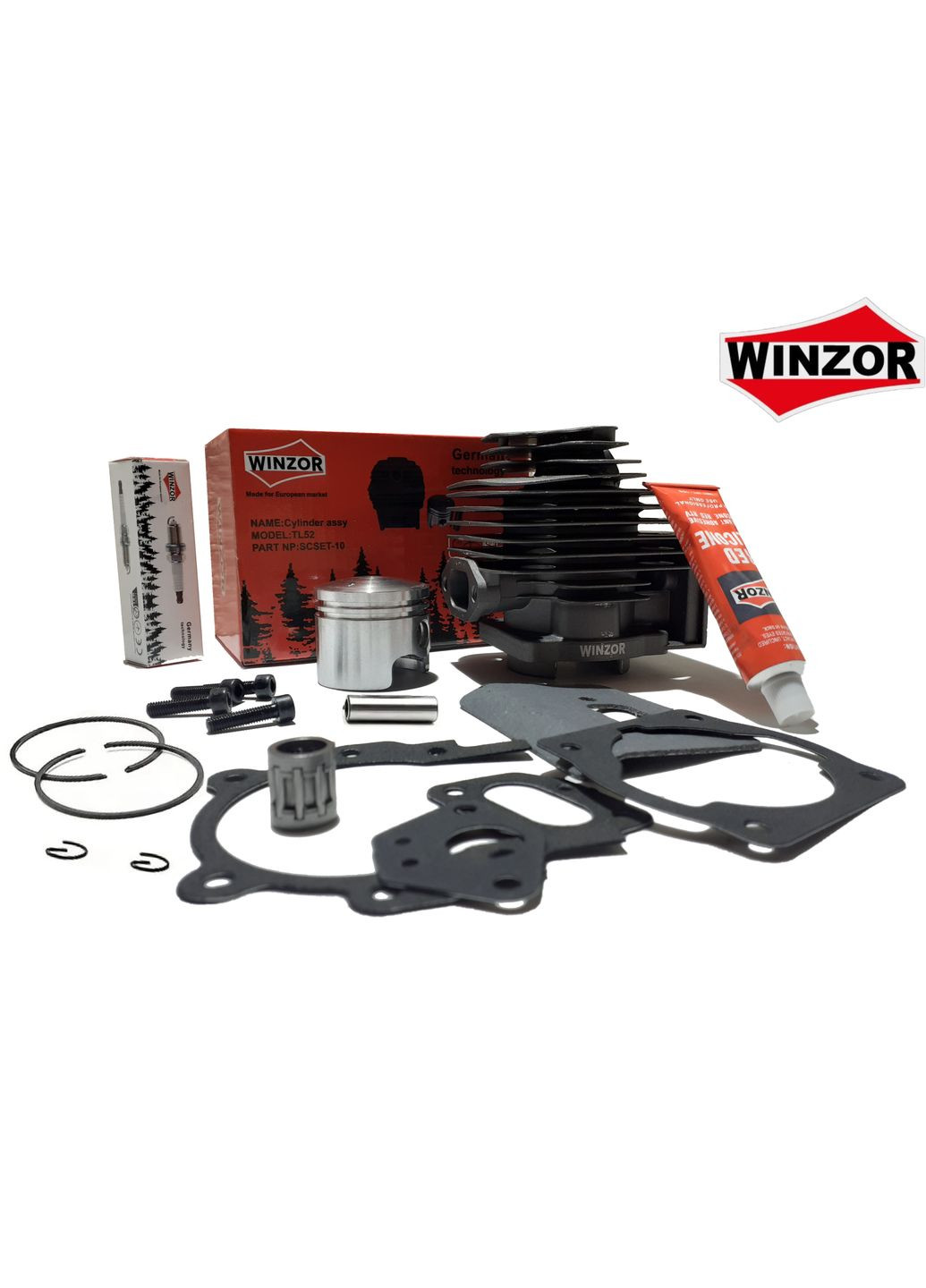 Поршневая 44 мм для бензокос. Шикарный комплект. Лучшее качество и надежность Winzor (364120414)