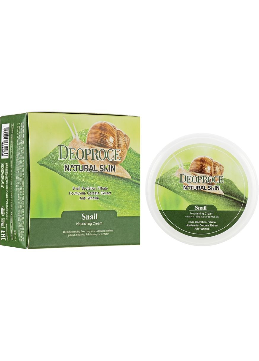 Крем для обличчя і тіла, з екстрактом равлика Natural Skin Snail Nourishing Cream 100g (544625-62786) Deoproce (368622442)