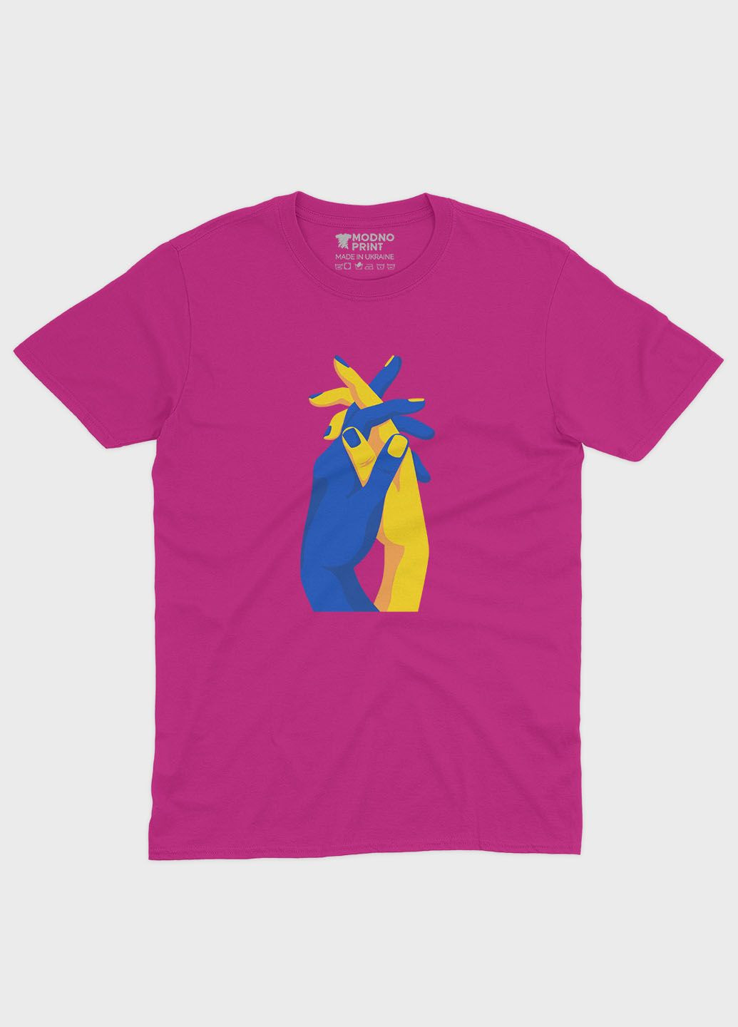 Розовая демисезонная футболка для мальчика с патриотическим принтом лодони (ts001-2-fuxj-005-1-032-b) Modno