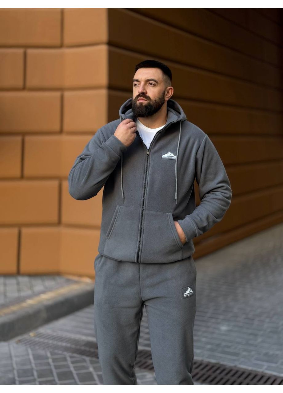 Теплый мужской костюм из флиса графитового цвета 35779 Fashion (366883469)