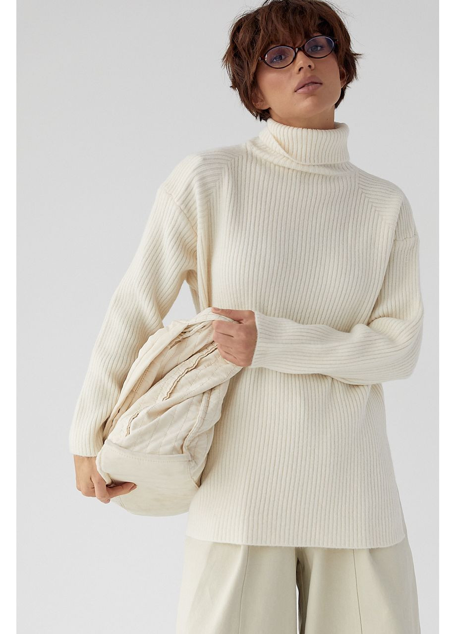 Туніка в рубчик з високою горловиною Lurex (370395964)