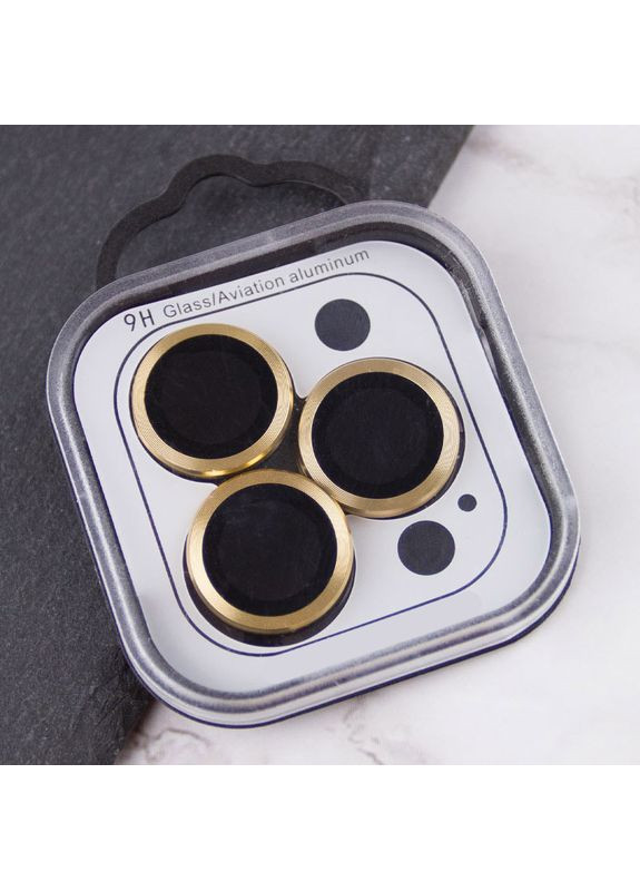 Защитное стекло Metal Classic на камеру для Apple iPhone 16 Pro (6.3") / 16 Pro Max (6.9") Gold No Brand (365750073)