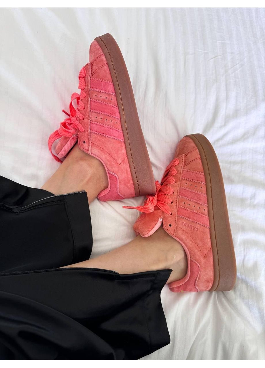 КРОСІВКИ ЖІНОЧІ ADIDAS CAMPUS PEACH GUM АДІДАС КАМПУС No Brand чорні демісезони (367171050)