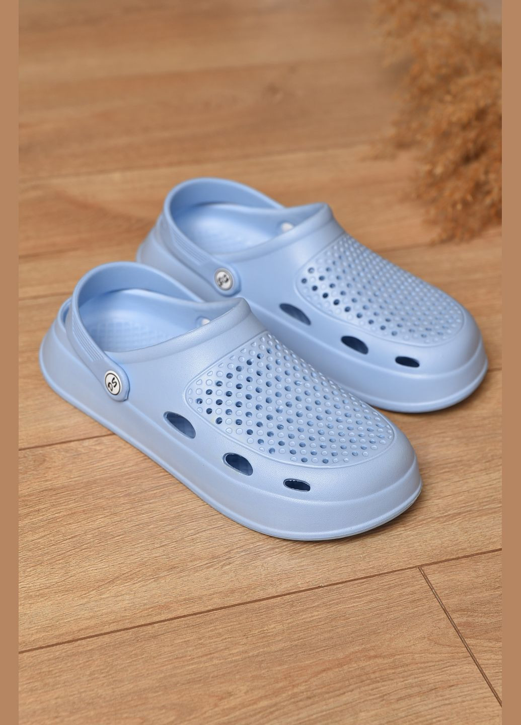Голубые кроксы женские голубого цвета Let's Shop