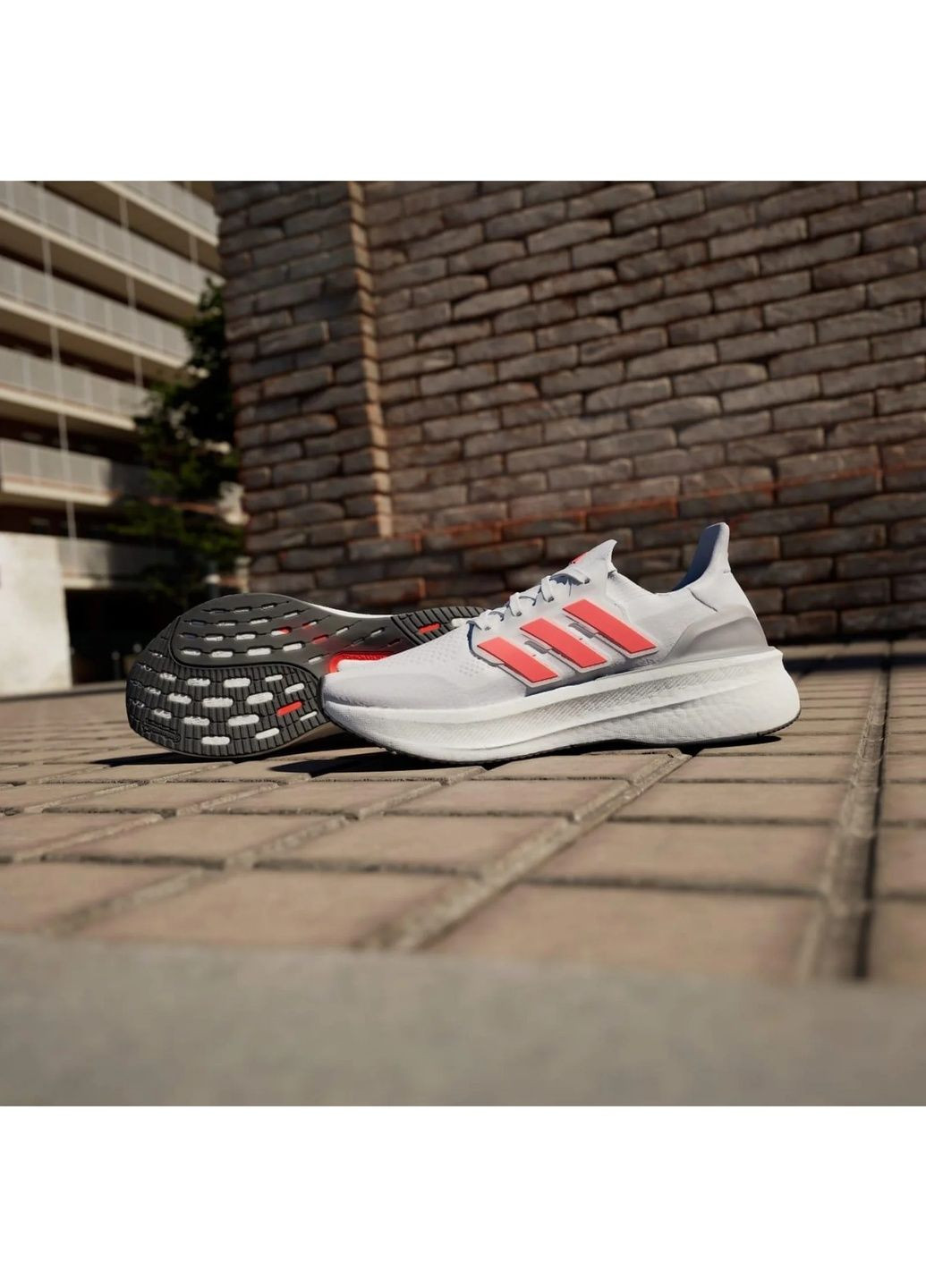 Белые кроссовки мужские ultraboost 5 performance white/grey id8818 adidas