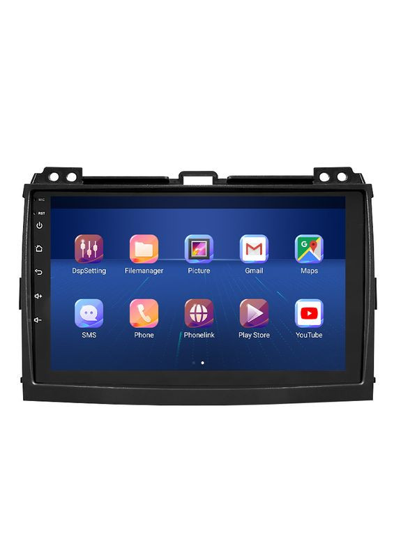 Штатная магнитола 9" для Toyota Land Cruiser Prado 120 Series Рестайлинг 2007-2009 6/128Gb 4G Wi-Fi 3шт Lesko (336205041)