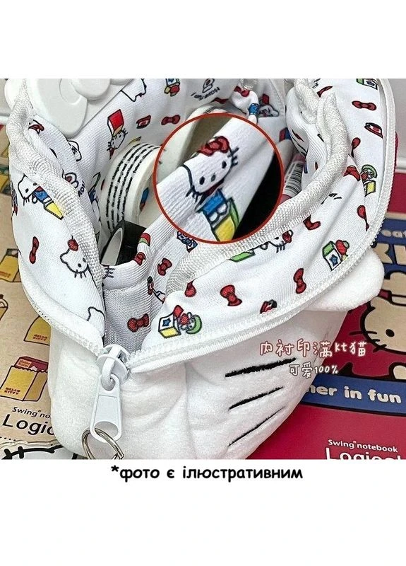 Косметичка пенал дитячий Hello Kitty Хеллоу Кітті 18×5×11 см No Brand (382348960)